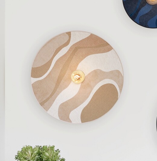 Vegglampe MARKET SET Sonia Laudet dimmbar Beige Stue Stoff / Tekstil Design Beige