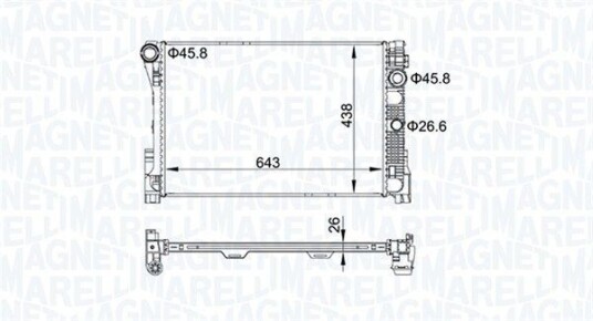 Radiator MAGNETI MARELLI 350213161300 Radiator MAGNETI MARELLI 350213161300