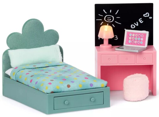 Lundby tenåringsrom møbler til soverom i dukkehus