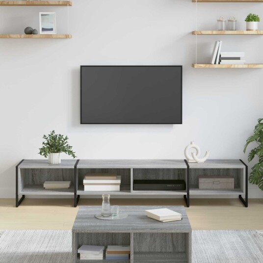 TV skap Grå Sonoma 170.5 x 36 x 30.5 cm Konstruert tre