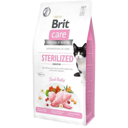 Brit Care Kornfritt Sterilisert Kattemat med Sensitive Formula 400 g Brit Care Kornfritt Sterilisert Kattemat med Sensitive Formula 400 g