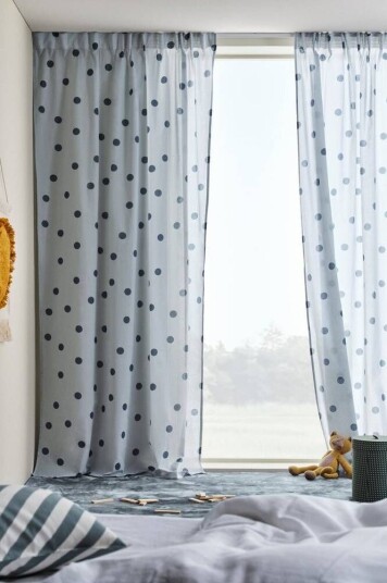 Jotex ALAIA gardin med multifunksjonsbånd 2-pk Blå 1667974-01-220 1667974-04-220