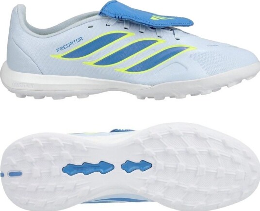 adidas Predator League Fold over Tongue Tf Ice Cold Precision   Crystal Sky/ray Blue/gul Barn   Turf (Tf) størrelse 38