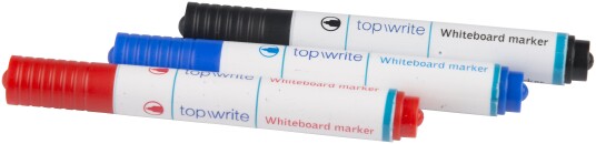 Topwrite tavlemarkør 3 farger Svart/Blå/Rød Topwrite tavlemarkør 3 farger Svart/Blå/Rød