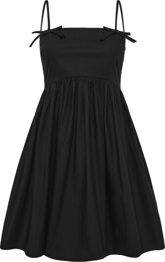 GANNI Cotton Poplin Strap Dress Black 34 GANNI Cotton Poplin Strap Dress Black 34