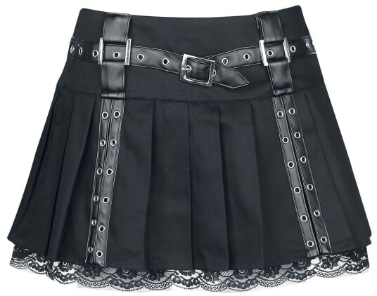 Burleska Goth Kort skjørt Aura miniskjørt S til 4XL Damer svart