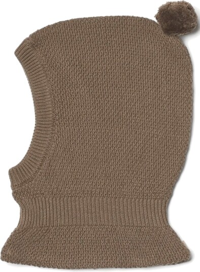 Wheat Knit Balaclava Pomi   DRY WOOD   3 5Y