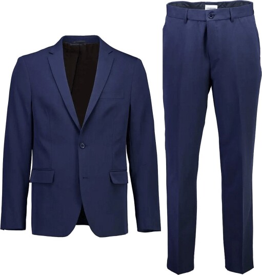 Lindbergh Fine Twill Stretch Suit INDIGO BLUE MEL 58