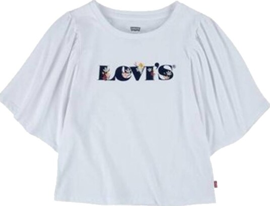 Levis Hvit Topp S/S med Blomstermotiv for Barn 14 år Levis Hvit Topp S/S med Blomstermotiv for Barn 14 år