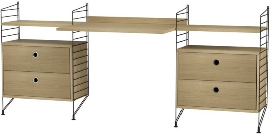 String kontor eik & sort Kombinasjon C