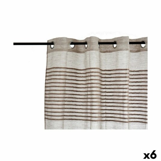 Gift Decor Gardin Striper Brun 6 Enheter (140 X 0,1 X 260 Cm)
