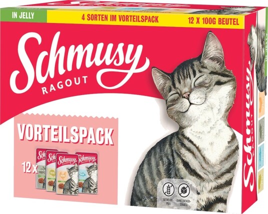 Schmusy Våtfôr Ragout I Gele Mix 48 X 100 G