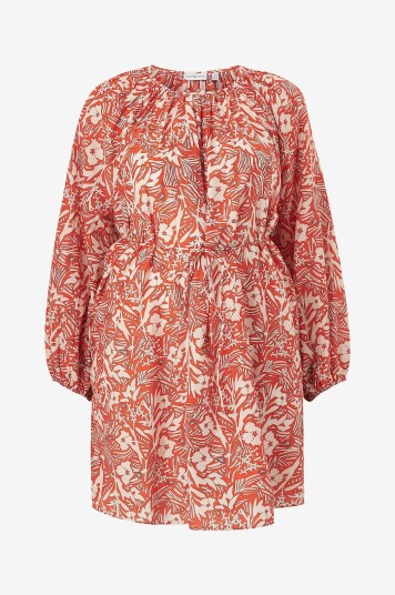 Tommy Hilfiger Curve - Kjole Crv CO Silk Voile Knee Dress - Flerfarget Tommy Hilfiger Curve - Kjole Crv CO Silk Voile Knee Dress - Flerfarget