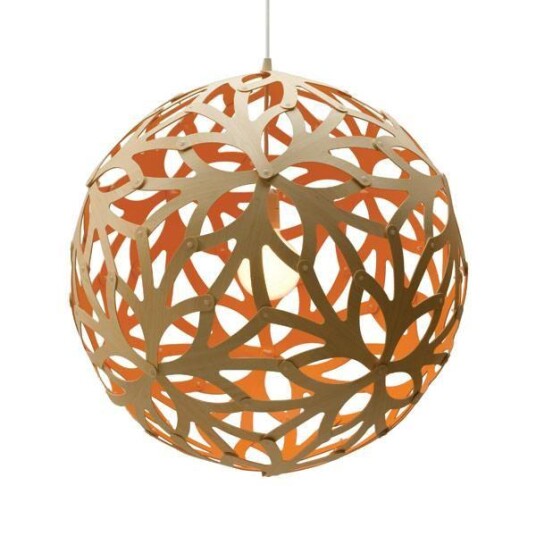 David Trubridge Floral Ø80 Orange Taklampe
