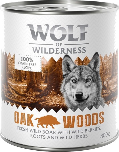 Wolf of Wilderness Adult Single Protein Oak Woods Våtfôr Villsvin 6x800g