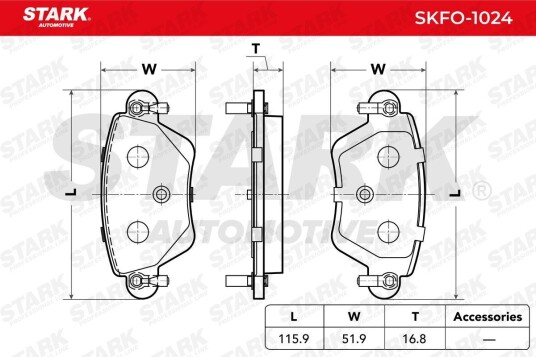 Bremseklosser STARK SKFO 1024