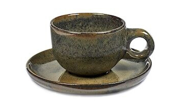 Serax Surface lungo kopp m/fat, indi grey