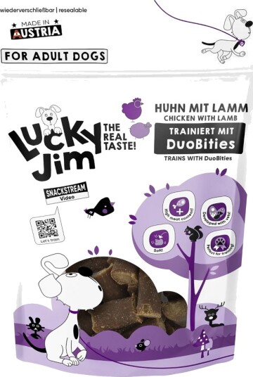 Lucky Jim Duobities Sparepakke Med Kylling Lam 3 X 70 G