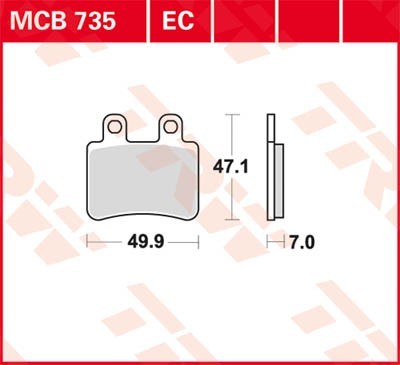 Bremseklosser TRW MCB735EC