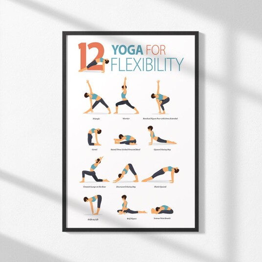 Plakat Yoga Fleksibilitetsrutine Plakat Yoga Fleksibilitetsrutine