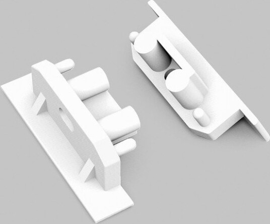 Topmet 1 stk. Endestykke GROOVE10 GEN2 SQ Med hull hvit Topmet 1 stk. Endestykke GROOVE10 GEN2 SQ Med hull hvit