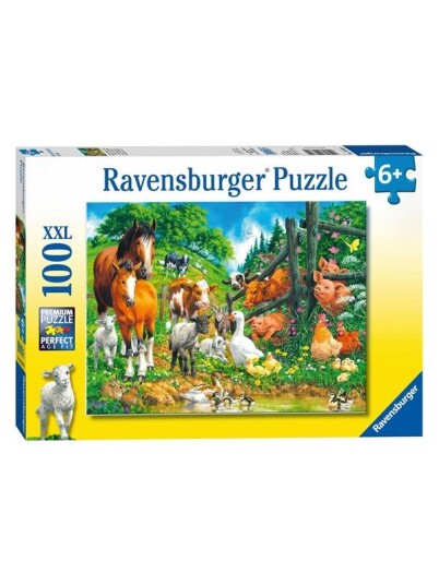 Ravensburger Puzzle Animal Meeting 100st. XXL Gulv Ravensburger Puzzle Animal Meeting 100st. XXL Gulv