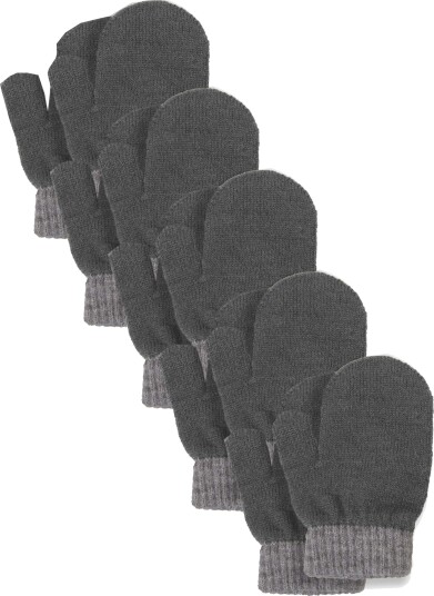 Lindberg Sundsvall Votter Ullblanding 5 pack Anthracite/Grey