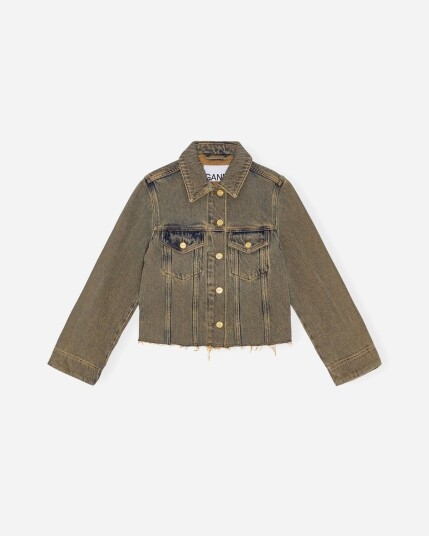 Overdyed Heavy Denim Jacket - Shitake Overdyed Heavy Denim Jacket - Shitake