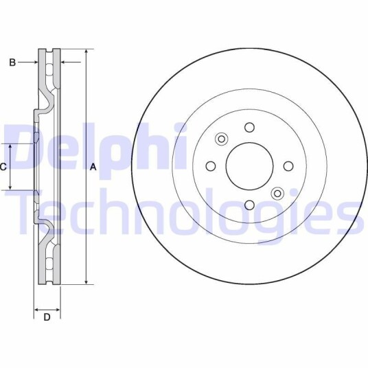 Bremseskive DELPHI BG4689C Bremseskive DELPHI BG4689C