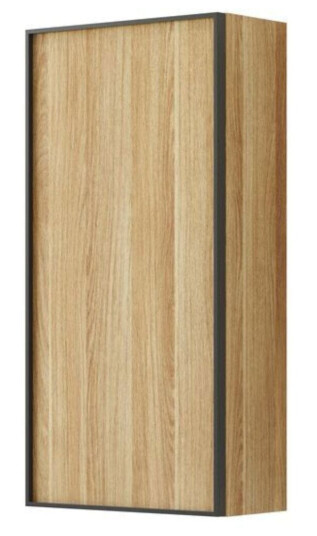 Dansani Inzo Urban Alu ramme Svart Overskap 1 dør B40xh80xd19cm Varm eik / Venstre Hengslet Dansani Inzo Urban Alu ramme Svart Overskap 1 dør B40xh80xd19cm Varm eik / Venstre Hengslet