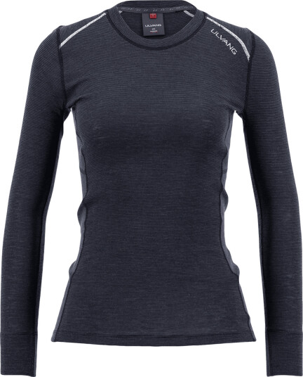 Ulvang Rav 100% Round Neck W, ulltrøye dame S Black/Granite/High R