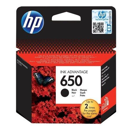 HP 650 / CZ101AE Black Ink - Blekkpatron Svart
