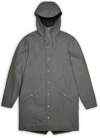 Rains Unisex Long Jacket Grey S, Grey Rains Unisex Long Jacket Grey S, Grey