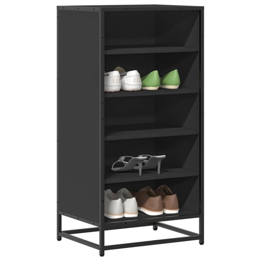 Skohylle svart 48x38x97,5 cm konstruert tre 8721102842634 Skohylle svart 48x38x97,5 cm konstruert tre 8721102842634