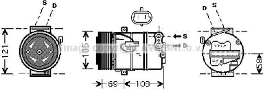 AC kompressor PRASCO OLAK438 AC kompressor PRASCO OLAK438
