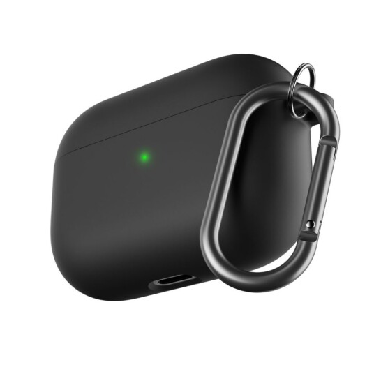 PodSkinz HybridShell AirPods Pro ladeetui m/ nøkkelhank sort APP_S2_BLK PodSkinz HybridShell AirPods Pro ladeetui m/ nøkkelhank sort APP_S2_BLK