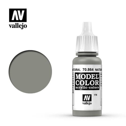 Vallejo 70.864 Modellfarge Natural Steel 18ml Grå/Sølv