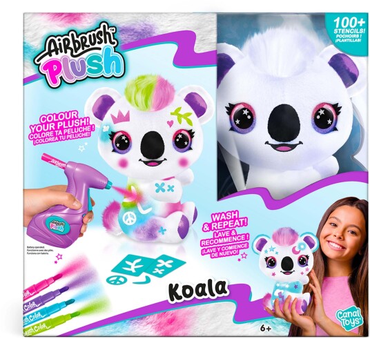 Airbrush Plush Kosedyr Koala med Kreativt Airbrush-verktøy