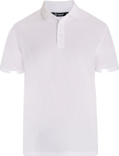 Abacus M Prestwick Recycled Hvit Golf pologenser herre 100 White Small