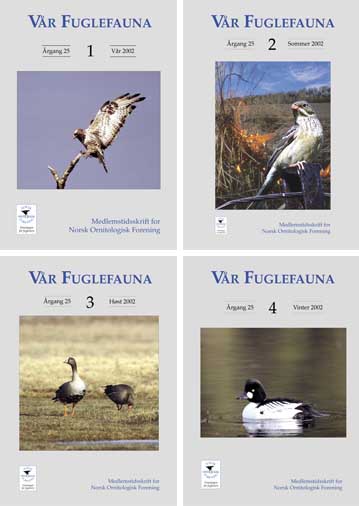 Norsk Ornitologisk Forening Vår Fuglefauna   2002  hele årgang 25