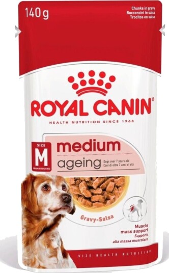 Royal Canin Medium Ageing 10+ Gravy Våtfôr til hund 10 x 140 g