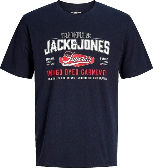 Jack & Jones   T skjorte Jjelogo Tee Ss O Neck Col Aw26 Sn 2 pack   Blå