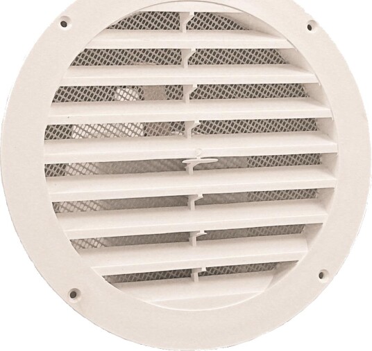 Pisla 31401400 Rister hvit plast 75 mm Ventilasjon