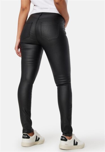 BUBBLEROOM High Waist Slim Coated Jeans Black 36