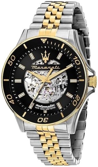 Maserati Herreklokke R8823140010 Sfida Sort/Gulltonet stål Ø44 mm
