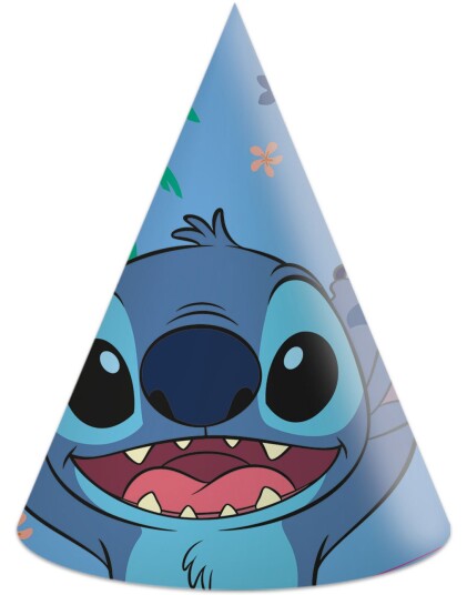 6 stk Partyhatter i Papp Stitch og Angel