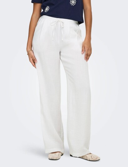 ONLY Onlita Mw Linen Look Wide Pant Tlr White 38 x 32 ONLY Onlita Mw Linen Look Wide Pant Tlr White 38 x 32