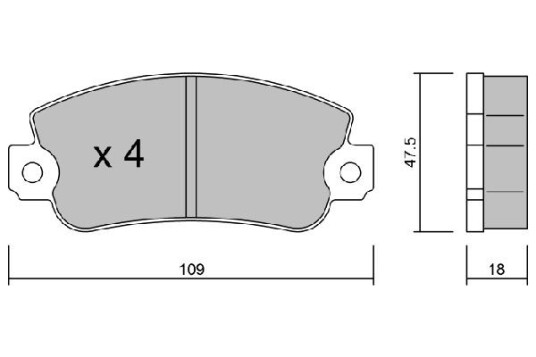 Bremseklosser AISIN BPFI 1041