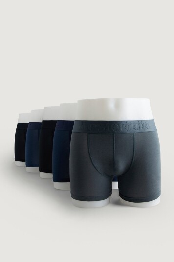 Resteröds Boxer Bamboo 5 pk Regular Leg Flerfarget