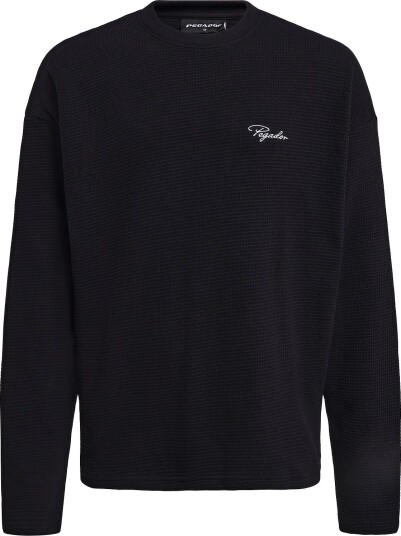 Pegador Signar Oversized Waffle Longsleeve - WASHED BLACK WHITE - L